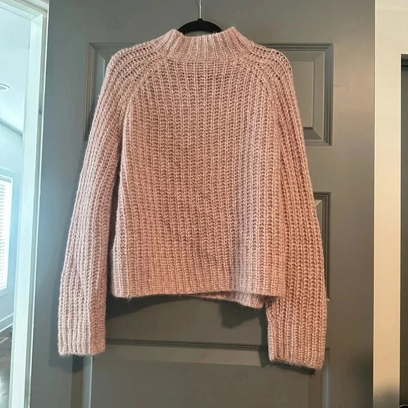 NWT size large Vince Women's Marled Raglan Rib Knit Pullover Sweater - Picture 4 of 6